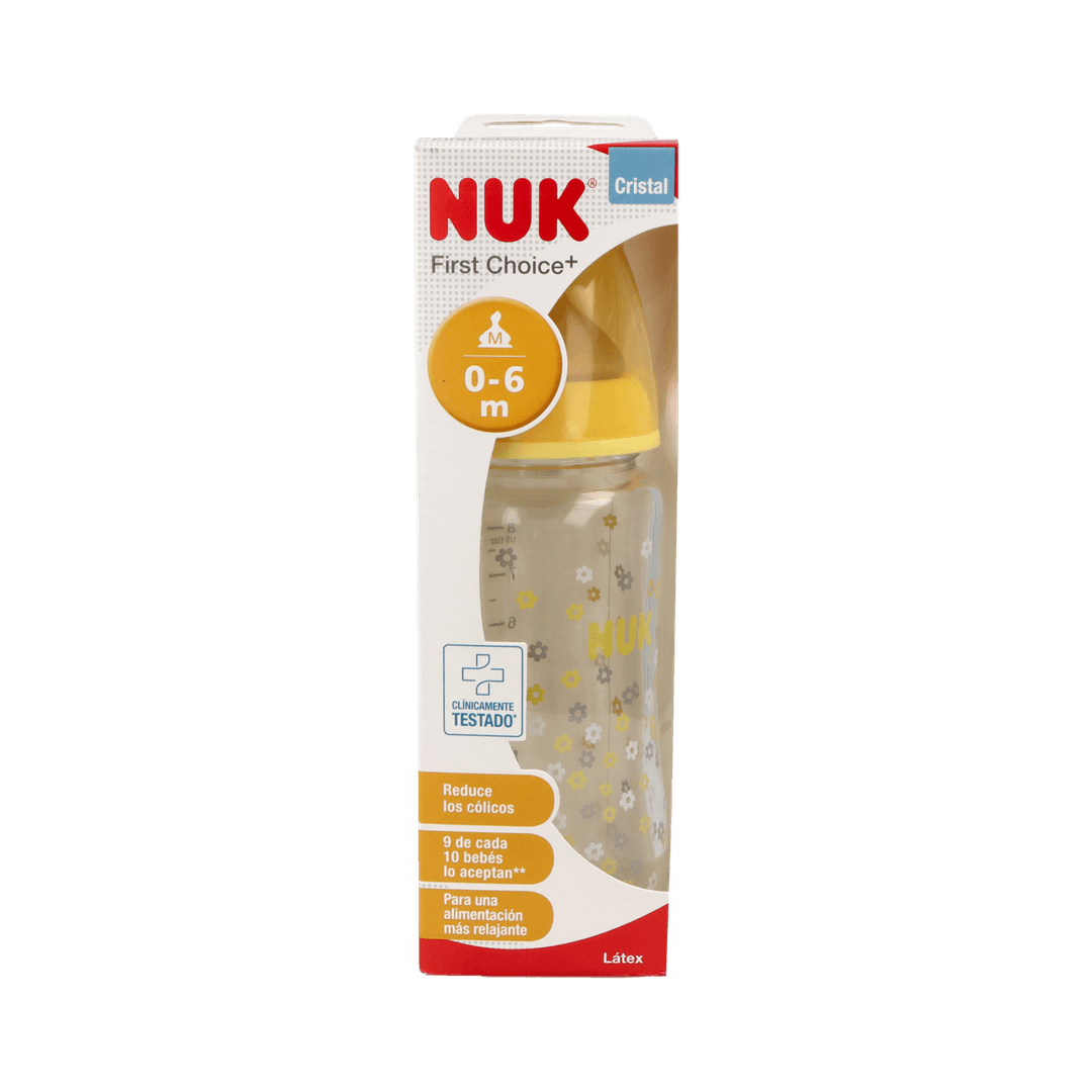 Nuk Biberon Cristal Latex First Choice 0-6 Meses 240ml