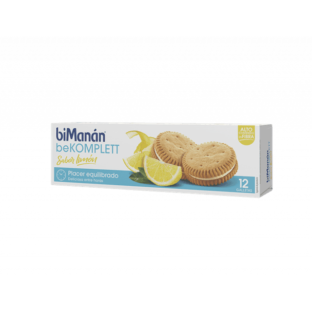 biManán beKomplett Galletas Limón 12 unidades