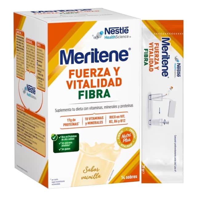 Meritene Fuerza y Vitalidad Fibra Vainilla 14 sobres de 35g