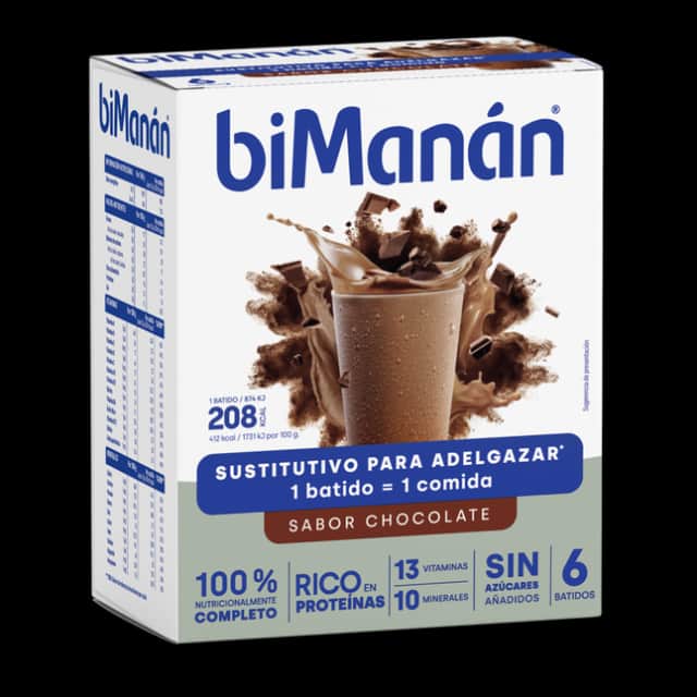 biManán Batido Sustitutivo Chocolate 6 unidades