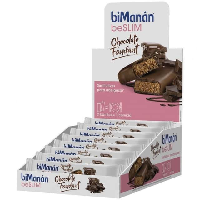 biManán BeSlim Barritas Chocolate Fondant 24 unidades