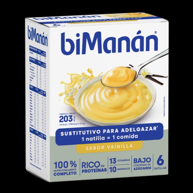 biManán Natillas sabor Vainilla 6 unidades