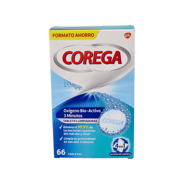 Corega Oxígeno Bio Activo 66 Tabletas