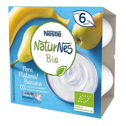 Nestle Naturnes Bio Yogur Pera Plátano 4x90g