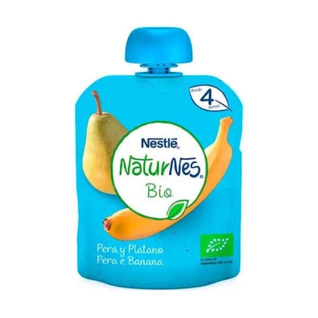 Nestlé Naturnes Bio Pouch Pera y Plátano 90g