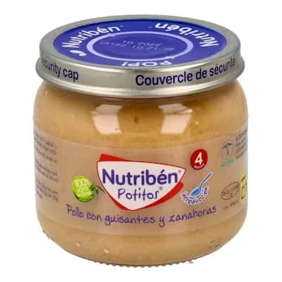 Nutribén Potito Pollo con Guisantes y Zanahorias
