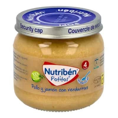 Nutribén Potito Pollo y Jamón con Verduras
