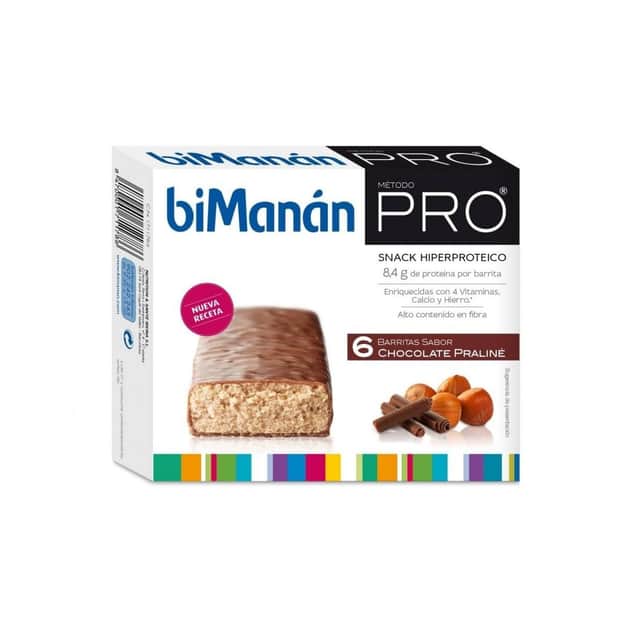 biManán Pro Barritas Chocolate Praliné 6 unidades