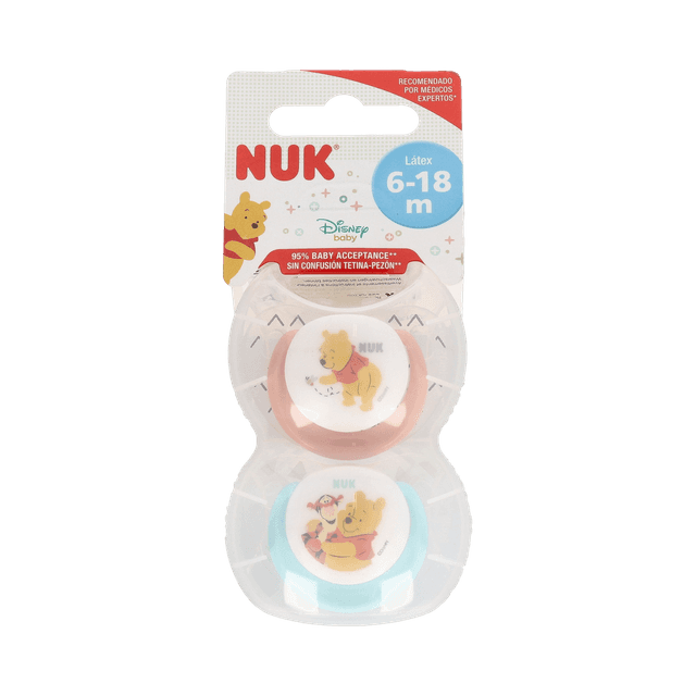 Nukete Chupete Latex Disney 6-18m 2 unidades