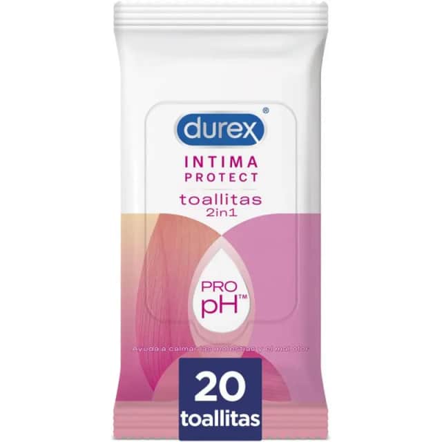 Durex Intima Protect Toallitas de Higiene Íntima 20 unidades