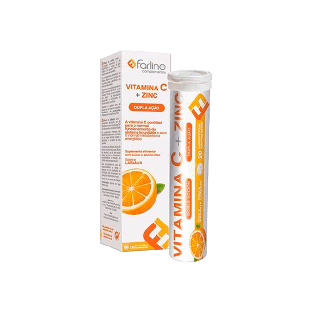 Farline Vitamina C y Zinc 20 Comprimidos
