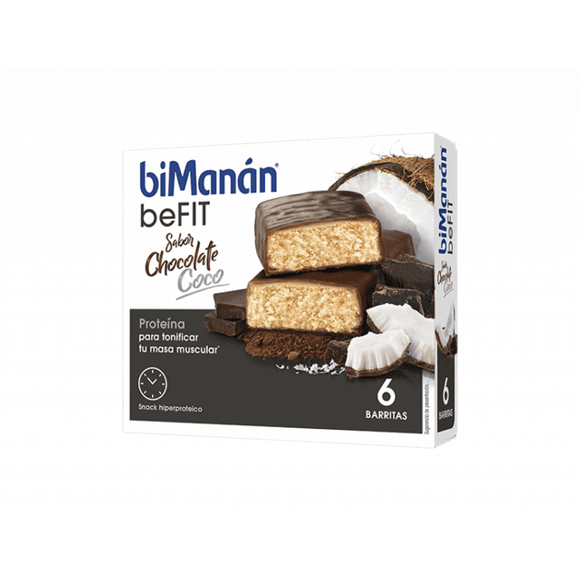 biManán BeFit Barritas Chocolate 6 unidades