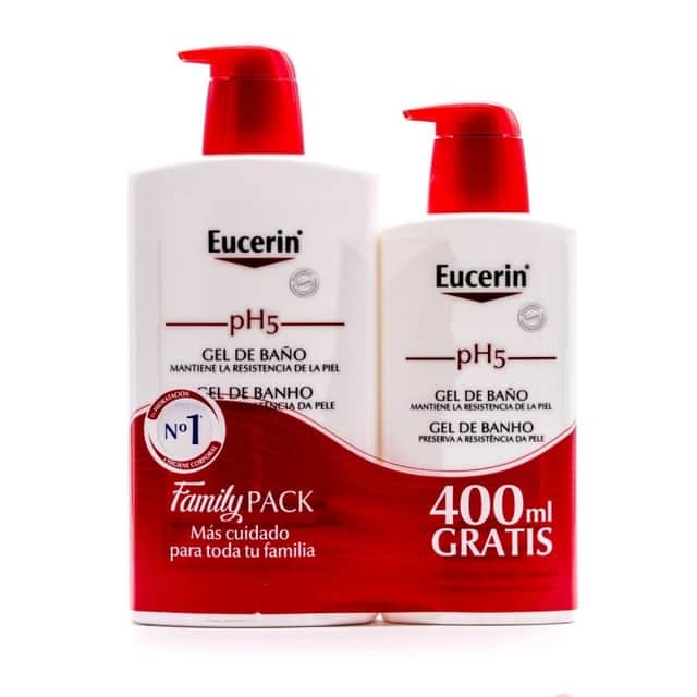 Eucerin pH5 Pack Gel de Baño Piel Sensible 1000ml + 400ml