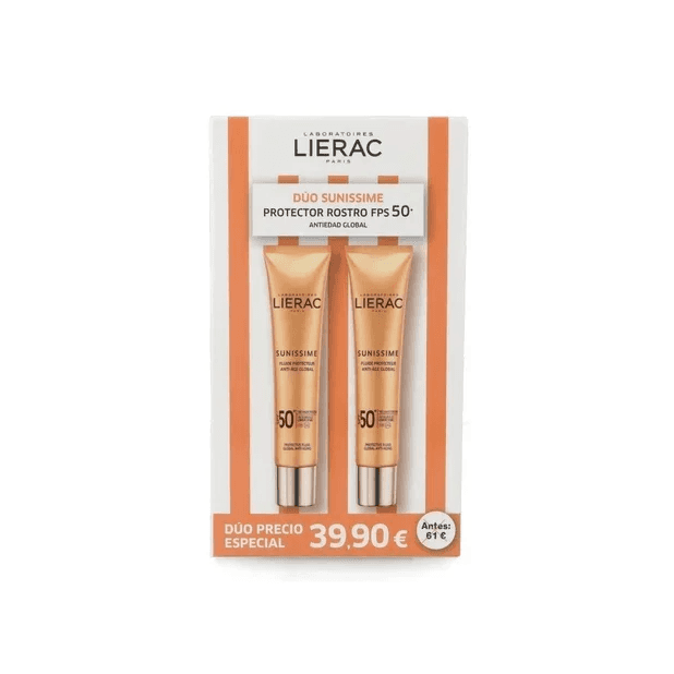 Lierac Sunissime Fluido Protector Solar Antiedad Global SPF50 Duplo 2x40ml