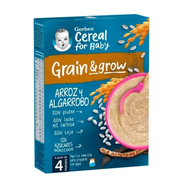 Gerber Papilla Arroz y Algarrobo 250g