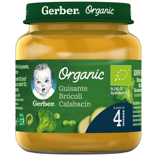 Gerber Organic Guisante Brócoli y Calabacín 125g