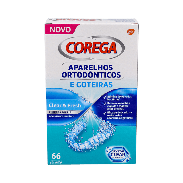 Corega Ortodoncias y Férulas 66 Tabletas