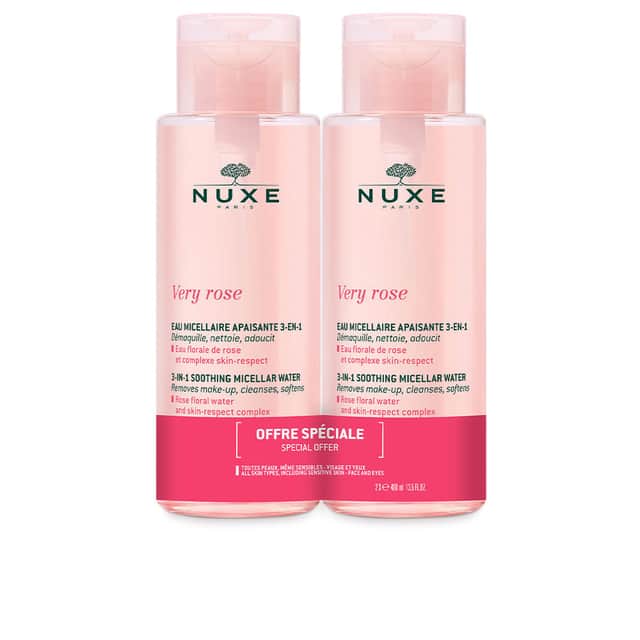 Nuxe Very Rose Agua Micelar Calmante 3-en-1 Duplo 2x400ml