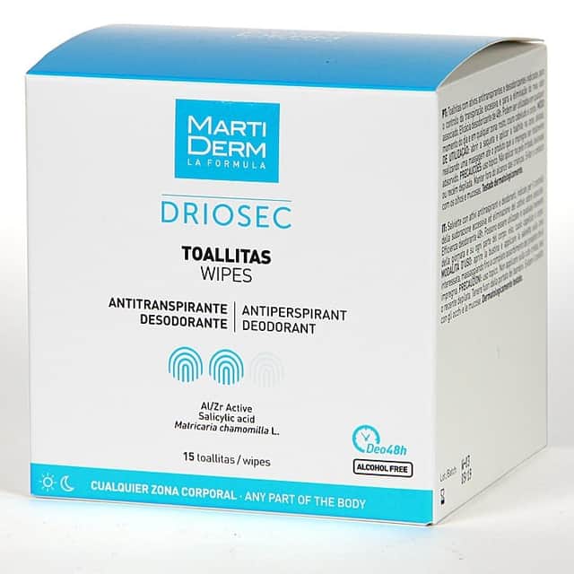 Martiderm Driosec Antit 15 Toallitas - Sudor