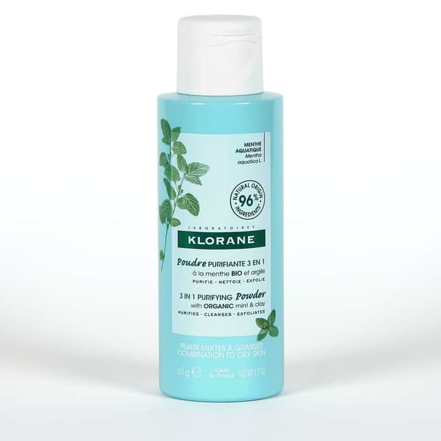 Klorane Polvo Purificante 3 en 1 a la Menta Acuatica BIO y Arcilla 50g