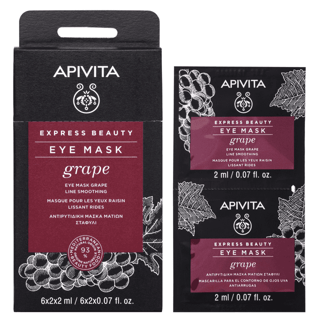 Apivita Express Mascarilla Contorno Ojos Uva 2x2ml