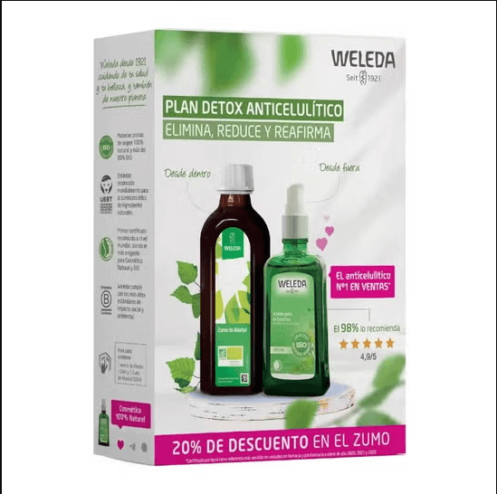 Weleda Plan Détox Anticelulítico Aceite Abedul 100ml + Zumo Abedul 250ml