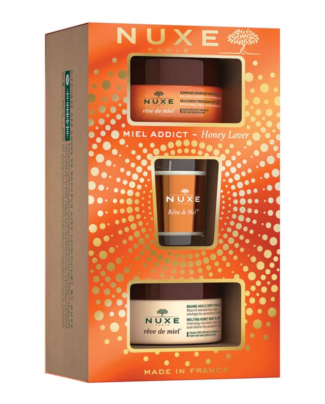 Nuxe Rêve de Miel Cofre Honey Lover Exfoliante 175ml + Bálsamo-Aceite 200ml + Vela 70g