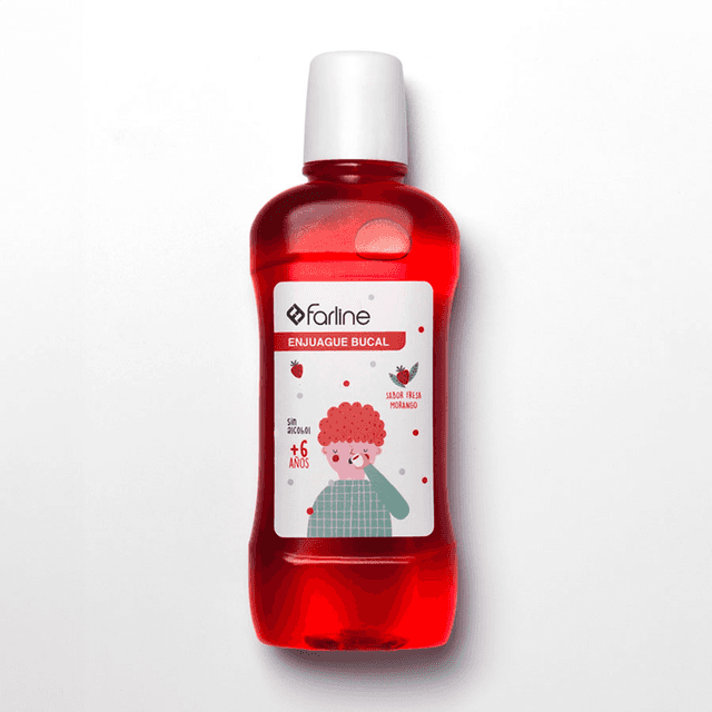 Farline Junior Enjuague Bucal Sabor Fresa 500ml