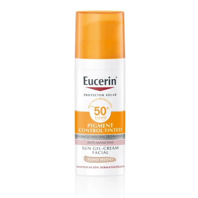 Eucerin Sun Face Pigment Control Tinted FPS 50+ con color tono medio 50ml