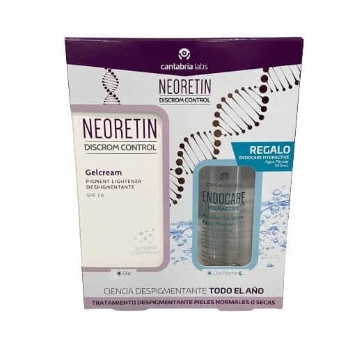 Neoretin Pack Discrom Control Gel-Crema FPS 50 40ml + Endocare Hydroactive Agua Micelar 100ml