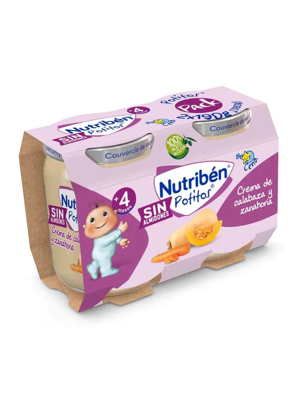 Nutribén Potito Crema Calabaza y Zanahoria 2x190g