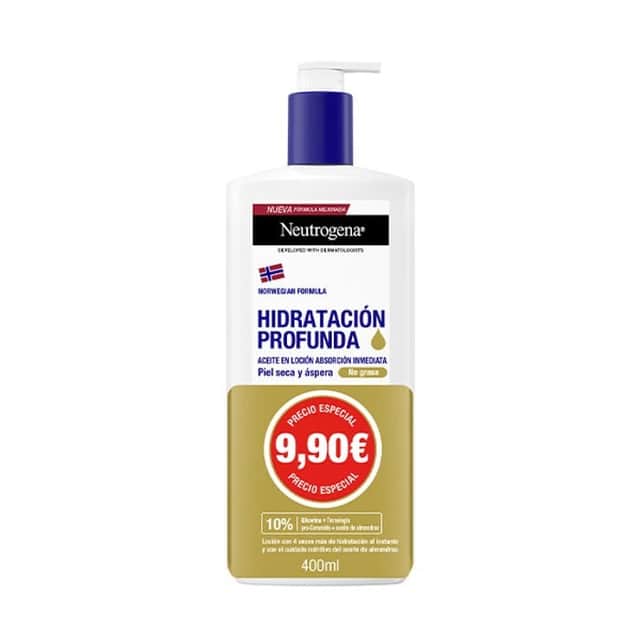Neutrogena Hidratación Profunda Aceite Loción Absorción Inmediata 400ml