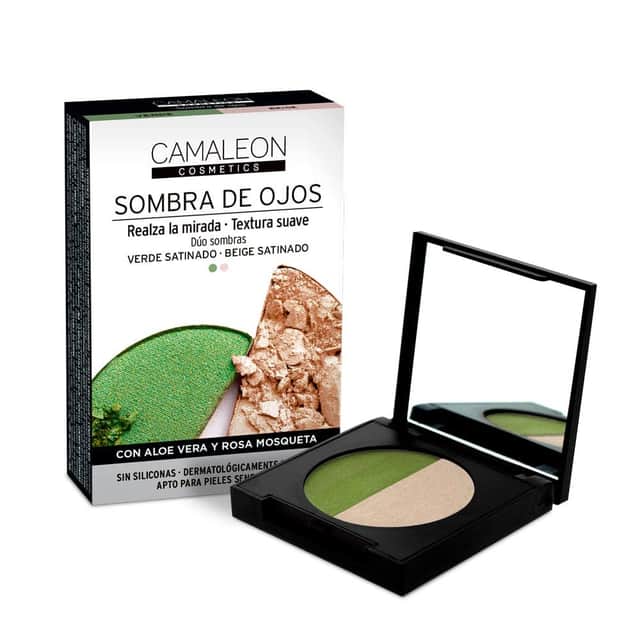 Camaleon Cosmetics Paleta Sombra de Ojos Verde y Beige