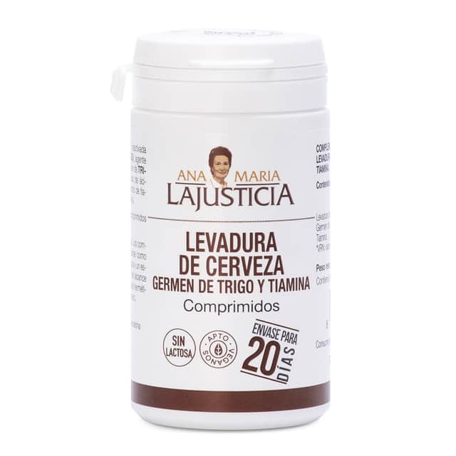 Ana María Lajusticia Levadura de cerveza + germen de trigo + tiamina (B1) 80 comprimidos