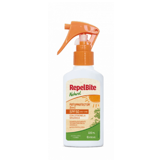 RepelBite Natural Fotoprotector 2 en 1 SPF50 100ml