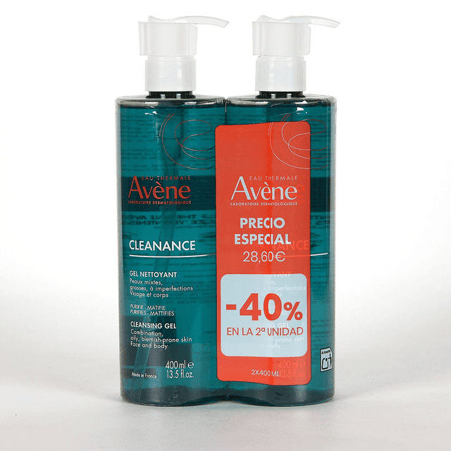 Avène Cleanance Gel Limpiador 2x400ml