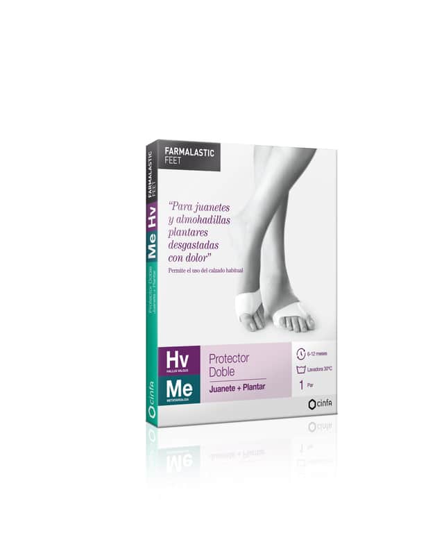 Farmalastic Protector Doble Juanete + Plantar Feet Talla Mediana 2 Unidades