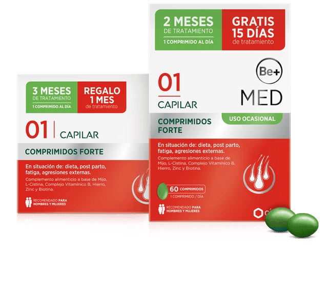 Be+ Med Capilar Anticaída Uso Ocasional Forte 60 comprimidos