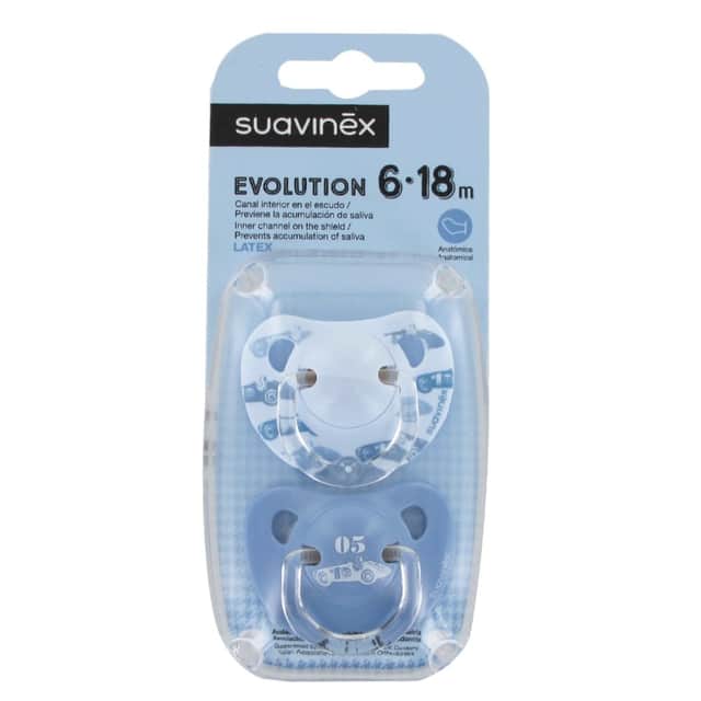 Suavinex Evolution Chupete Anatómico Azul 6-18 Meses
