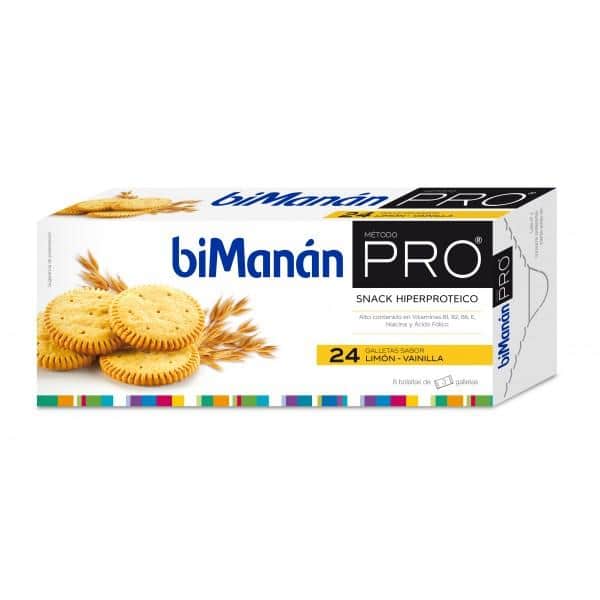 biManán Pro Galletas Limón Vainilla 24 unidades