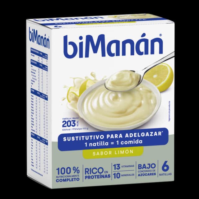 biManán Natillas sabor Limón 6 unidades