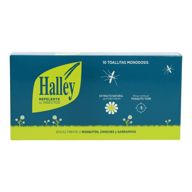 Halley Repelente Insectos Toallitas 10 unidades