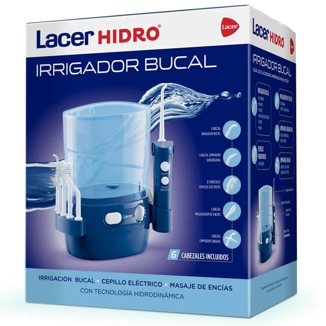 Irrigador Bucal Lacer Hidroeléctrico + 6 cabezales