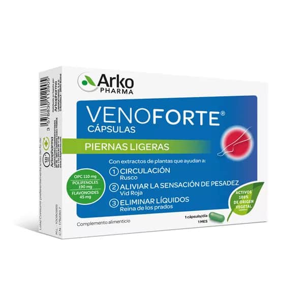 Arkopharma Venoforte Piernas Ligeras 30 cápsulas