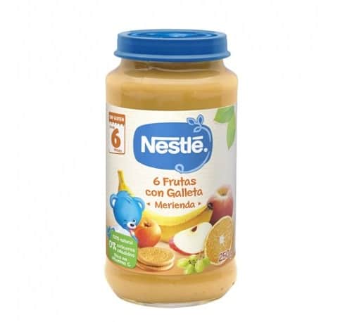 Nestlé Naturnes 6 Frutas con Galleta 250g