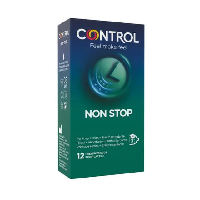 Control Non Stop Preservativos Estimulantes y Retardantes 12 unidades