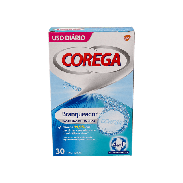 Corega Blanqueador 30 Tabletas