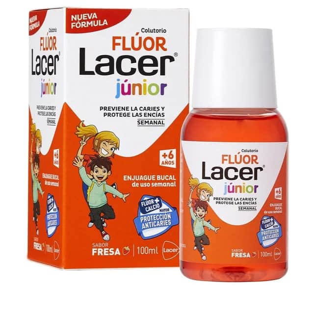 Lacer Fluor Colutorio Semanal Fresa 100ml