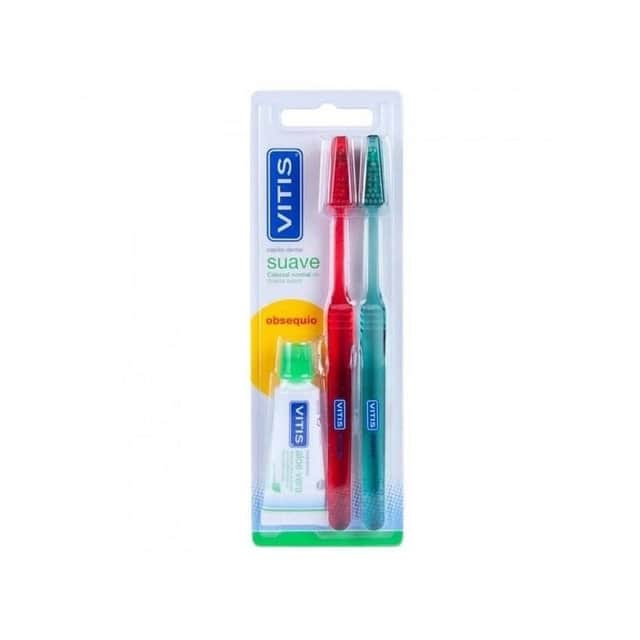 Vitis Suave Duplo Cepillos Dentales 2 unidades