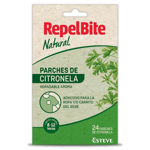 RepelBite Natural Parches con Citronela 24 unidades